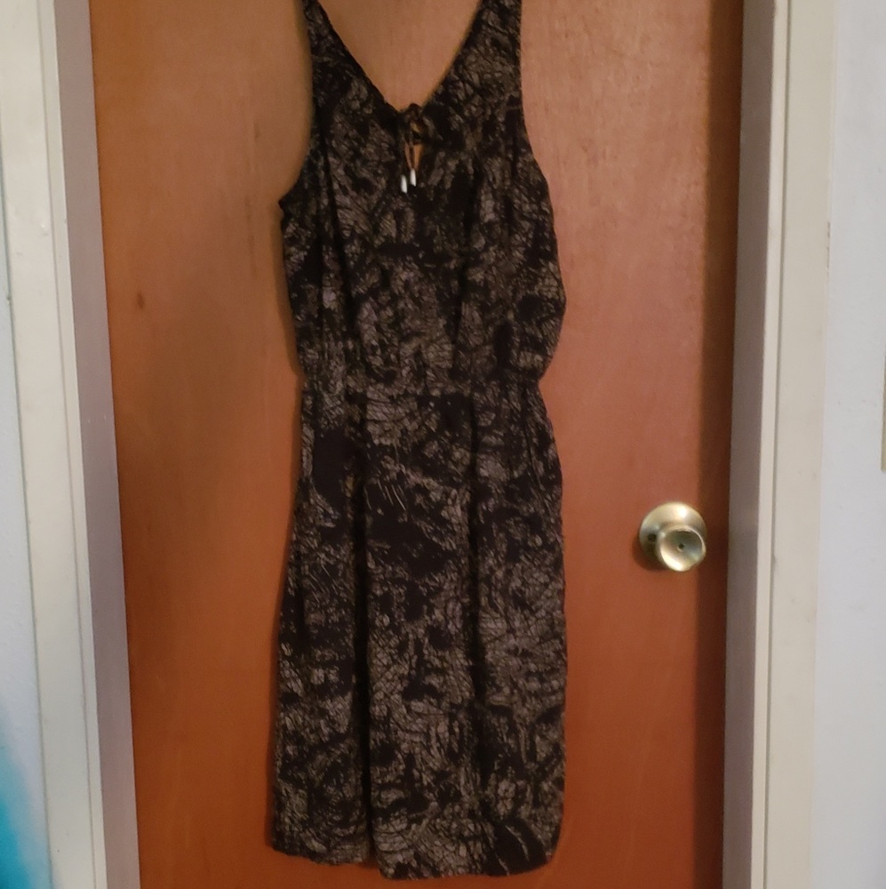 Earthy black and brown dress